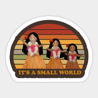 It's A Small World Hula Girls Sticker